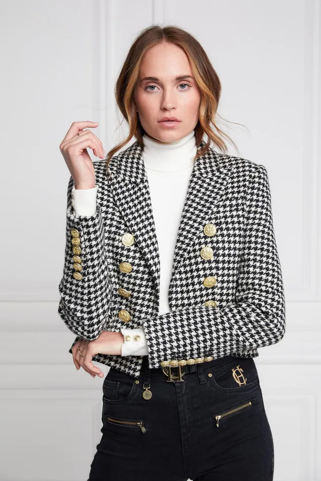 Holland Cooper Brompton Jacket Houndstooth Women Blazers
