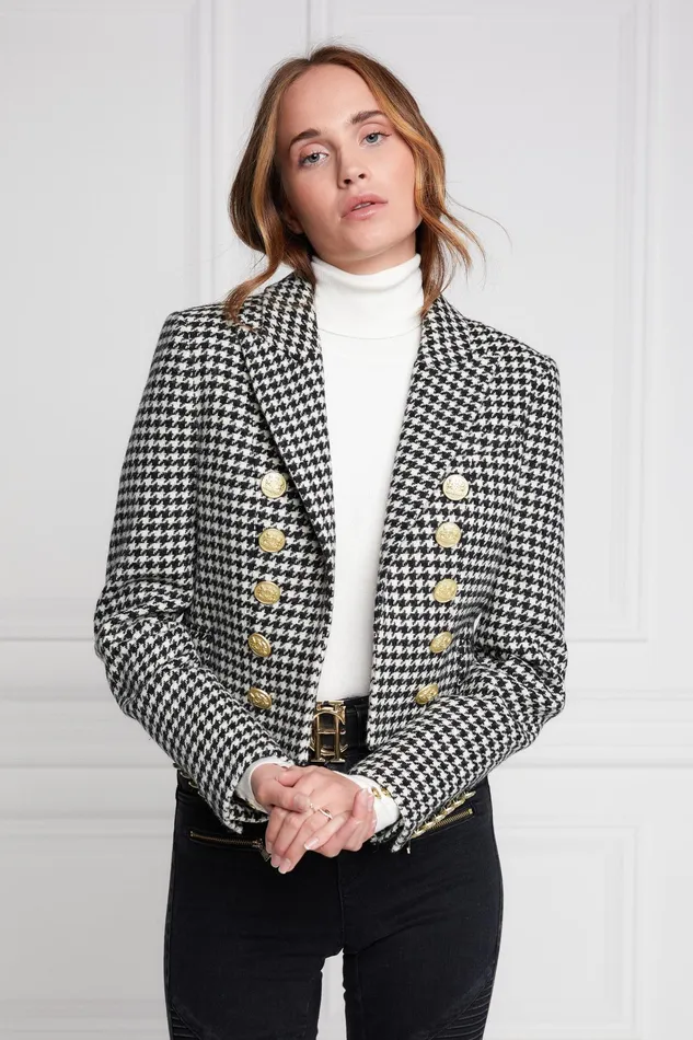 Holland Cooper Brompton Jacket Houndstooth Women Blazers
