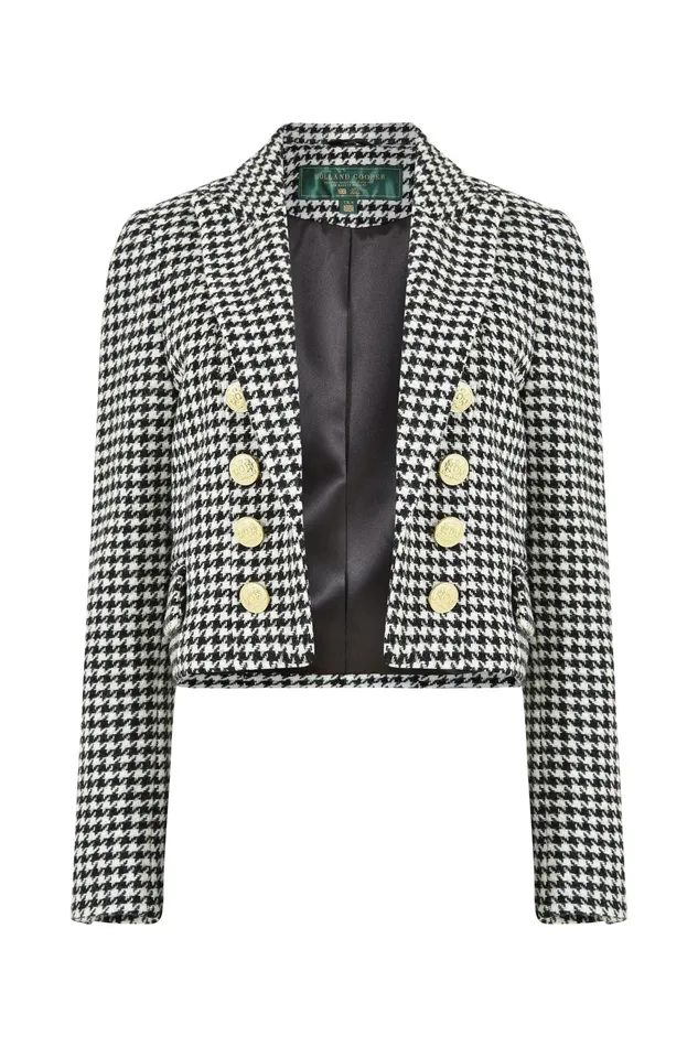 Holland Cooper Brompton Jacket Houndstooth Women Blazers