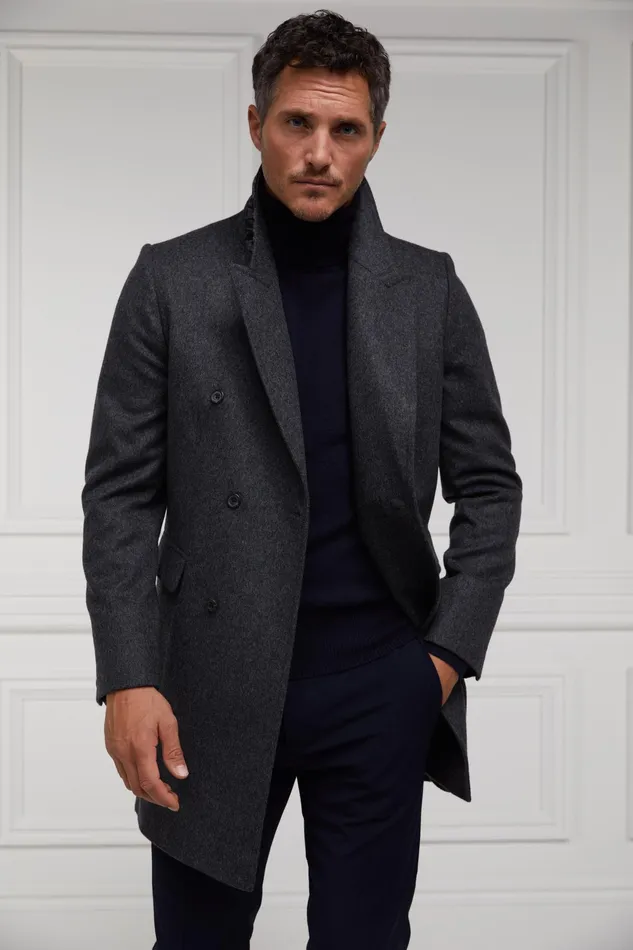 Holland Cooper Byron Roll Neck Knit Navy Men Knitwear