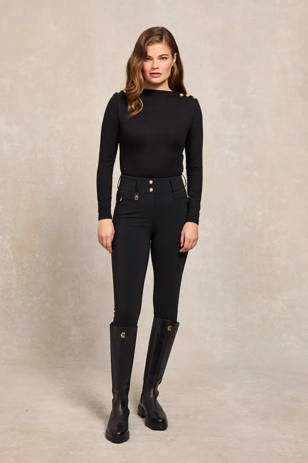 Holland Cooper Contour Trouser Black Women Trousers
