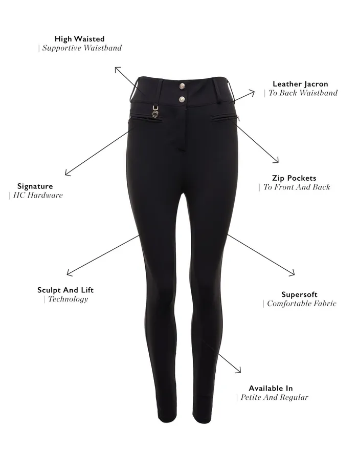 Holland Cooper Contour Trouser Black Women Trousers Holland Cooper Contour Trouser Black Women Trousers