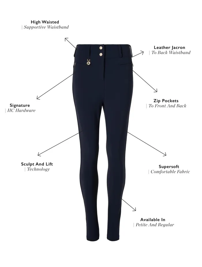 Holland Cooper Contour Trouser Ink Navy Women Trousers Holland Cooper Contour Trouser Ink Navy Women Trousers