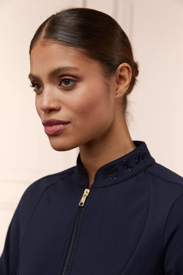 Holland Cooper Crystal Zip Jacket Ink Navy Women Jackets Holland Cooper Crystal Zip Jacket Ink Navy Women Jackets