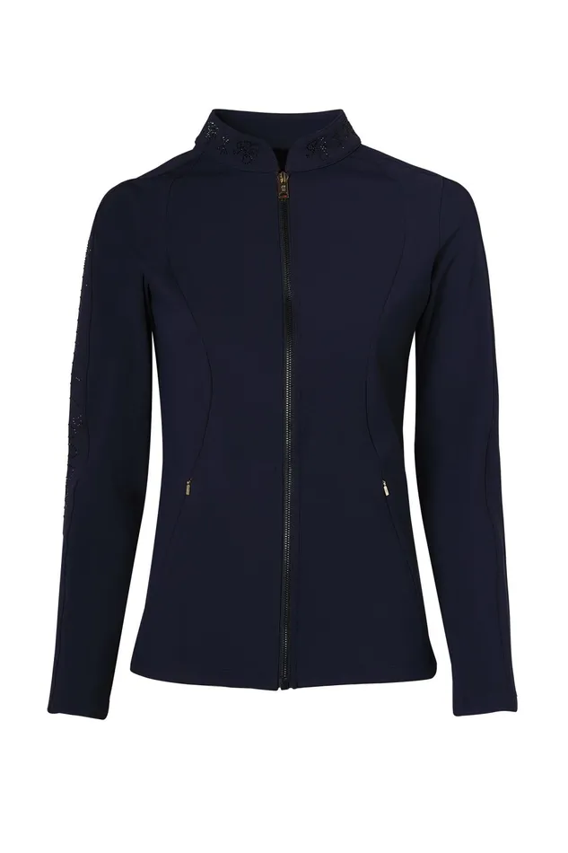 Holland Cooper Crystal Zip Jacket Ink Navy Women Jackets Holland Cooper Crystal Zip Jacket Ink Navy Women Jackets