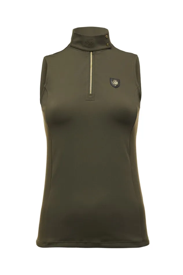 Holland Cooper Elite Sleeveless Base Layer Olive Women Base Layers Holland Cooper Elite Sleeveless Base Layer Olive Women Base Layers