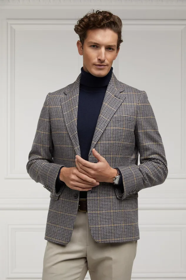 Holland Cooper Fine Roll Neck Knit Navy Men Knitwear Holland Cooper Fine Roll Neck Knit Navy Men Knitwear