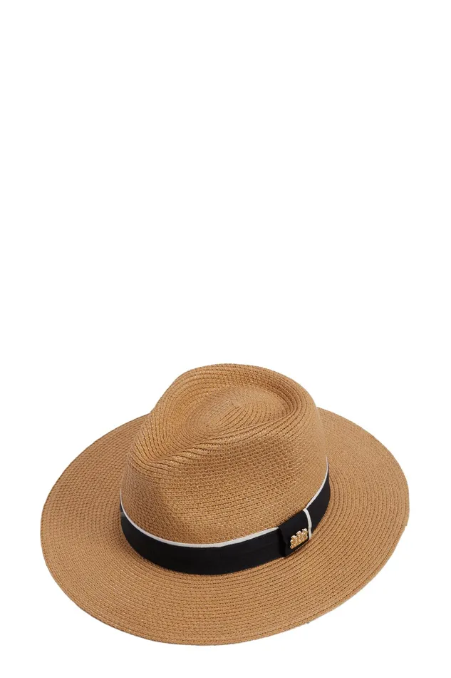 Holland Cooper Francesca Hat Camel Black Women Hats and Headbands Holland Cooper Francesca Hat Camel Black Women Hats and Headbands