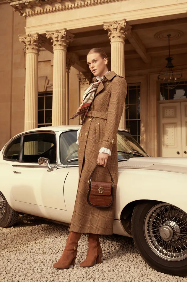 Holland Cooper Full Length Marlborough Trench Coat Tawny Women Tailoring