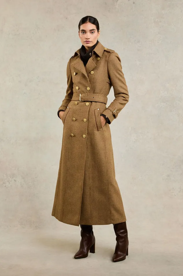 Holland Cooper Full Length Marlborough Trench Coat Tawny Women Tailoring
