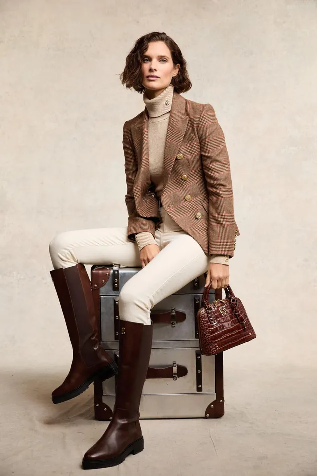 Holland Cooper Grovesnor Tote Bag Dark Tan Croc Women Tote Bags Holland Cooper Grovesnor Tote Bag Dark Tan Croc Women Tote Bags