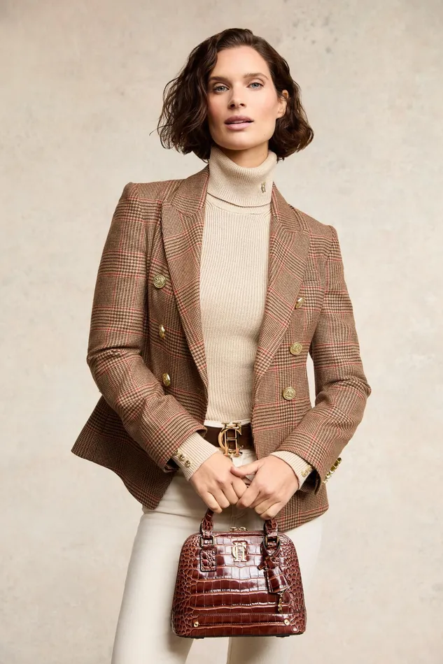 Holland Cooper Grovesnor Tote Bag Dark Tan Croc Women Tote Bags Holland Cooper Grovesnor Tote Bag Dark Tan Croc Women Tote Bags