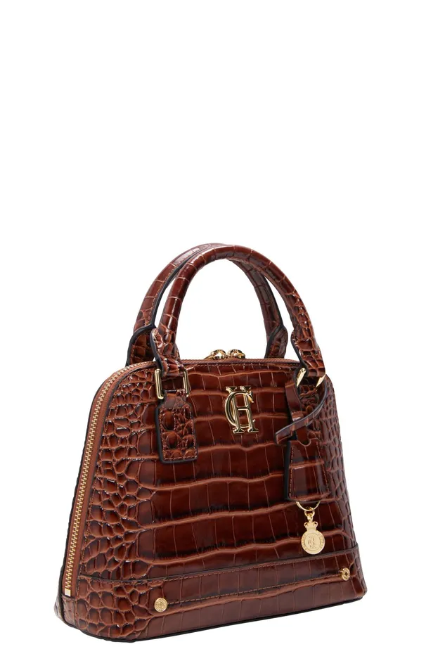 Holland Cooper Grovesnor Tote Bag Dark Tan Croc Women Tote Bags Holland Cooper Grovesnor Tote Bag Dark Tan Croc Women Tote Bags