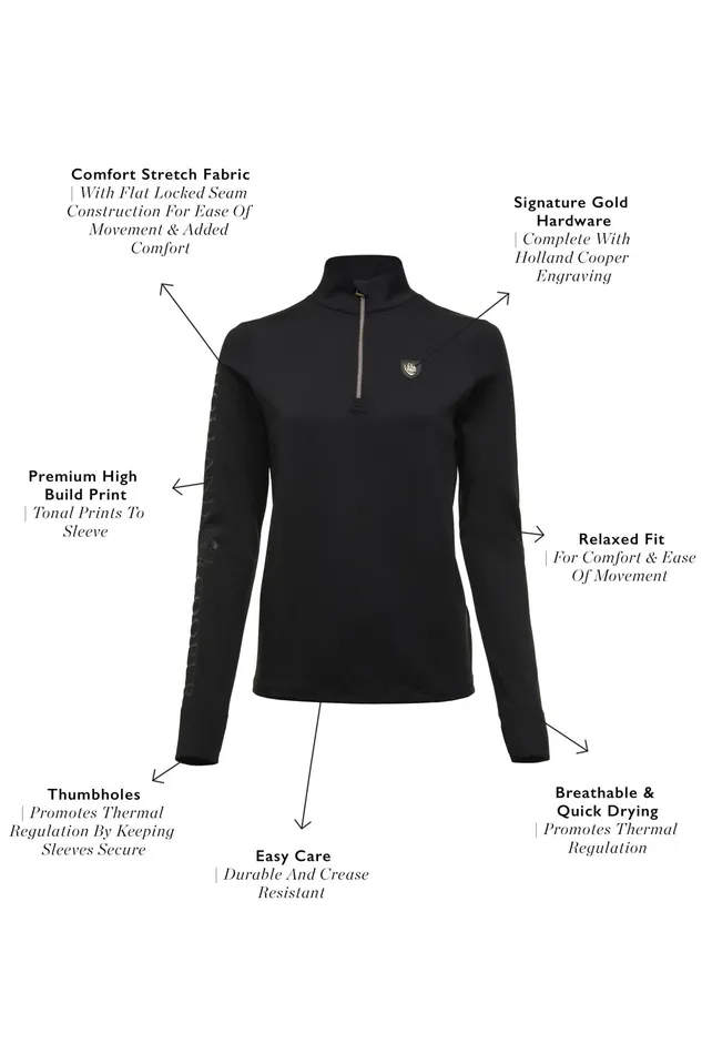 Holland Cooper Halcot Thermal Base Layer Black Women Base Layers Holland Cooper Halcot Thermal Base Layer Black Women Base Layers