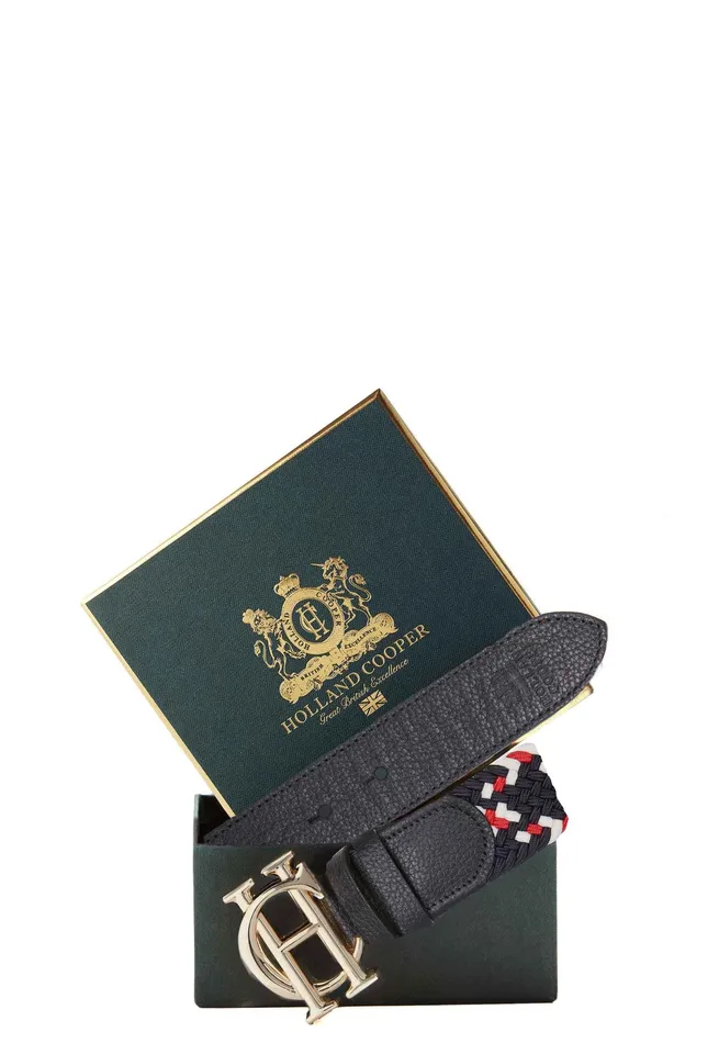 Holland Cooper HC Heritage Belt Navy Tricolour Women Belts