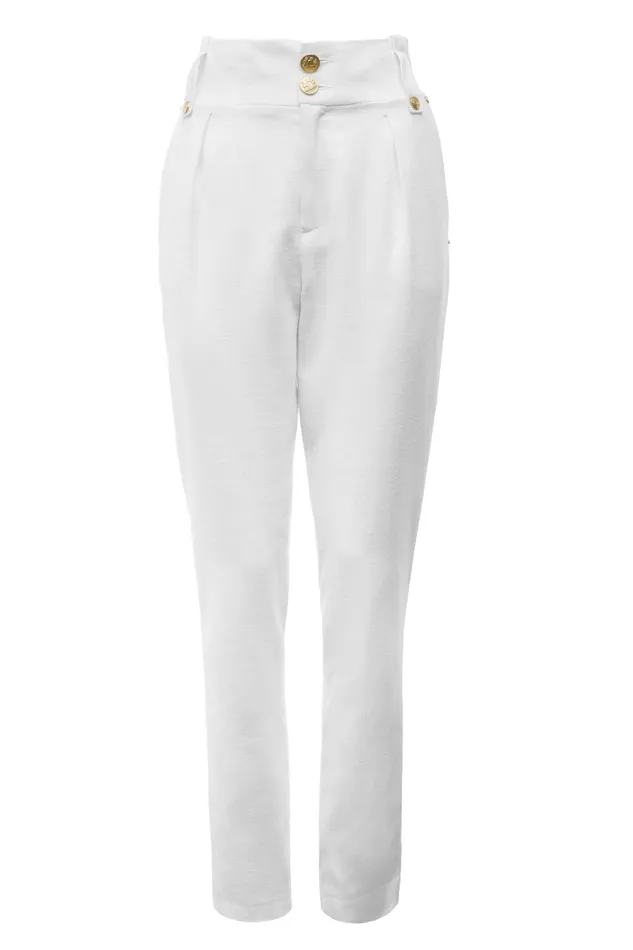 Holland Cooper High Waisted Peg Trouser Oyster Linen Women Tailoring Holland Cooper High Waisted Peg Trouser Oyster Linen Women Tailoring