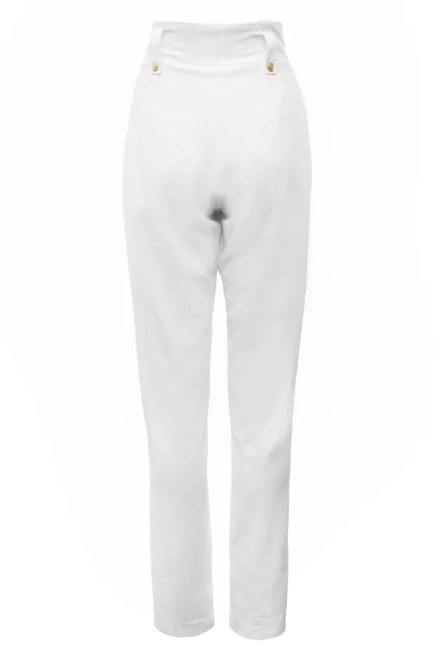 Holland Cooper High Waisted Peg Trouser Oyster Linen Women Tailoring Holland Cooper High Waisted Peg Trouser Oyster Linen Women Tailoring