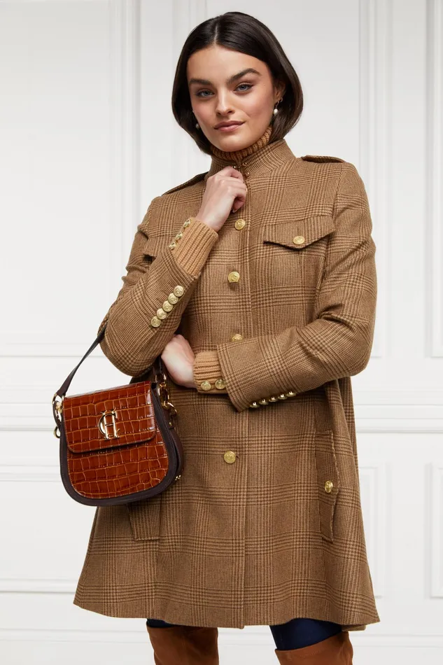 Holland Cooper Highbury Cape Coat Tawny Women Capes