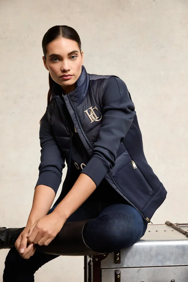 Holland Cooper Hybrid Gilet Ink Navy Women Gilets Holland Cooper Hybrid Gilet Ink Navy Women Gilets