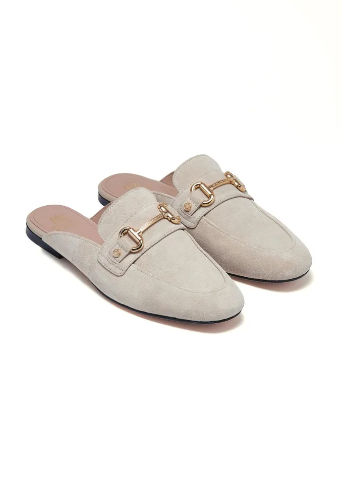 Holland Cooper Kingston Horse Bit Loafer Taupe Suede Women Loafers Holland Cooper Kingston Horse Bit Loafer Taupe Suede Women Loafers