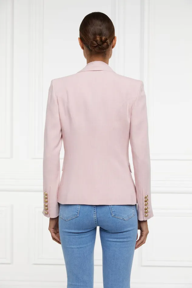 Holland Cooper Knightsbridge Blazer Pink Linen Women Tailoring