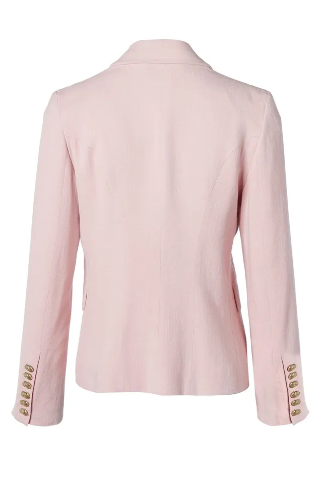 Holland Cooper Knightsbridge Blazer Pink Linen Women Tailoring