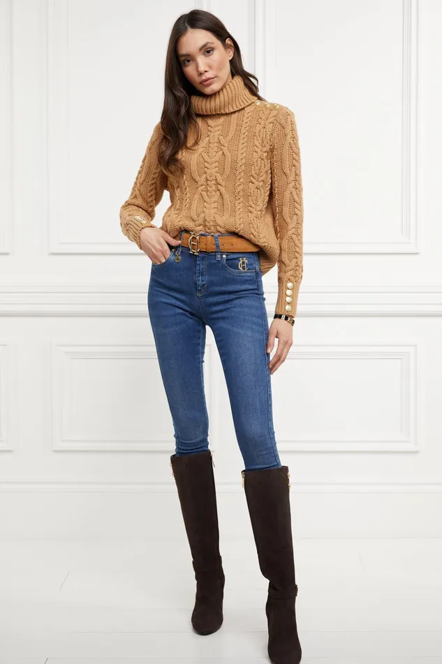 Holland Cooper Marlborough Knee Boot Chocolate Women Boots