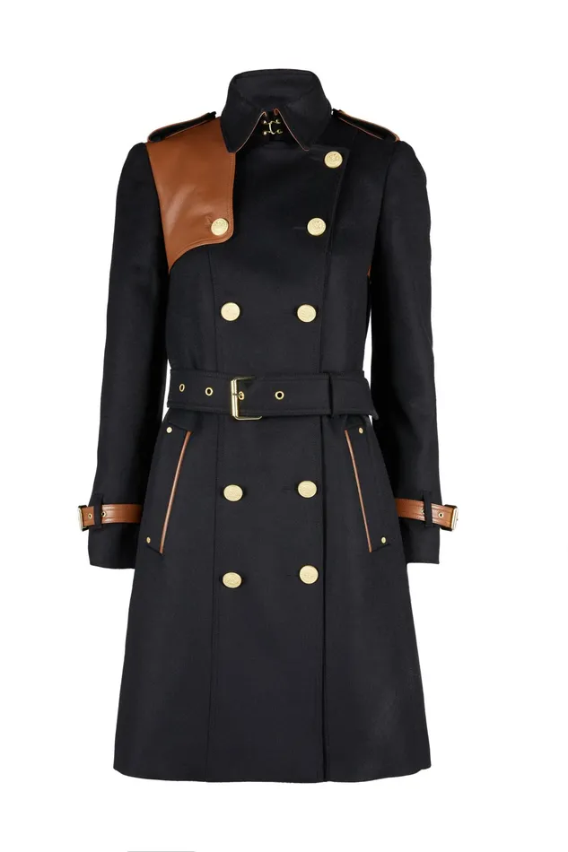 Holland Cooper Marlborough Trench Coat Soft Black Tan Women Tailoring