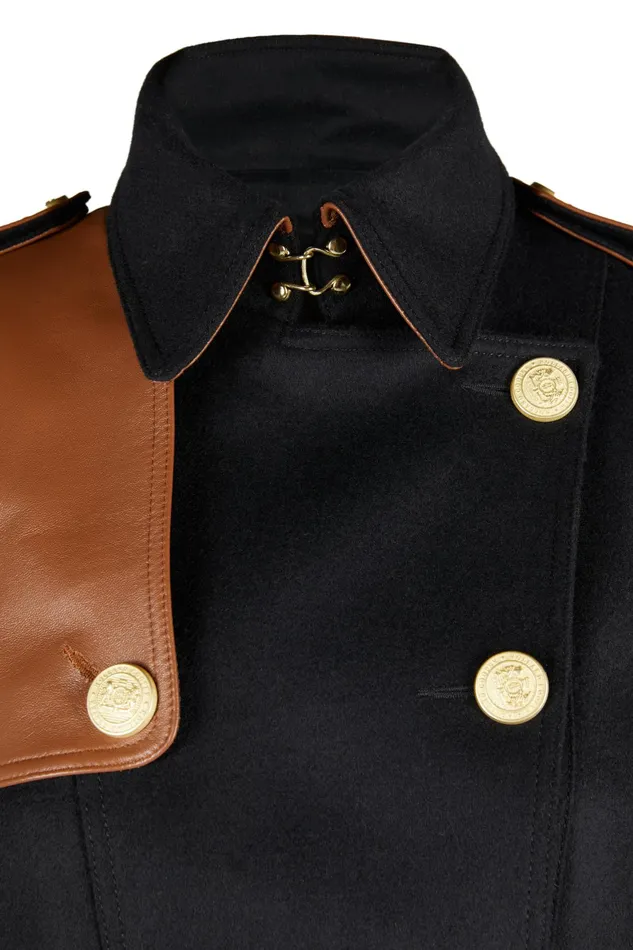 Holland Cooper Marlborough Trench Coat Soft Black Tan Women Tailoring