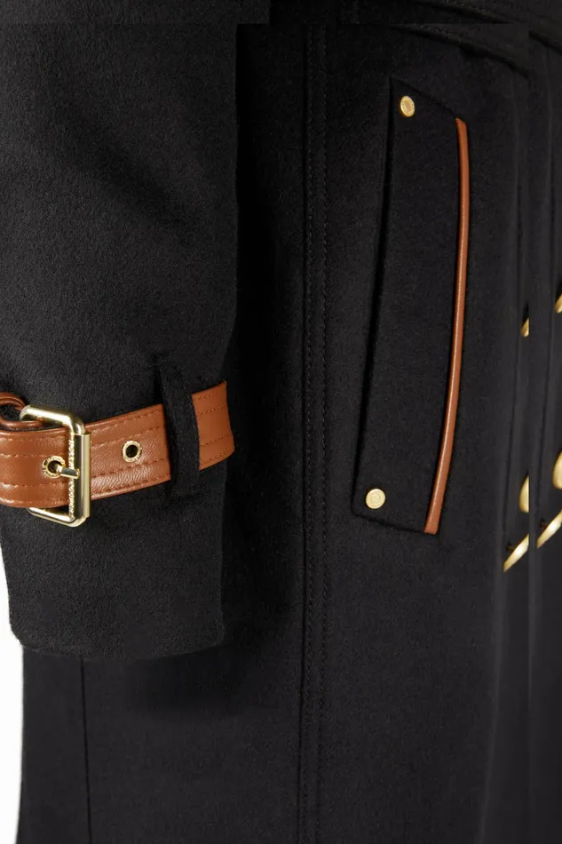 Holland Cooper Marlborough Trench Coat Soft Black Tan Women Tailoring