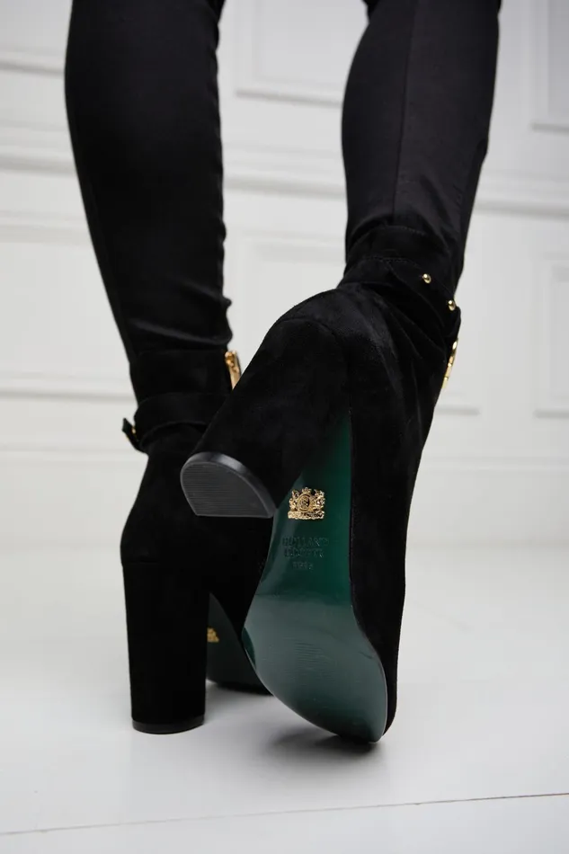 Holland Cooper Mayfair Suede Ankle Boot Black Women Boots Holland Cooper Mayfair Suede Ankle Boot Black Women Boots
