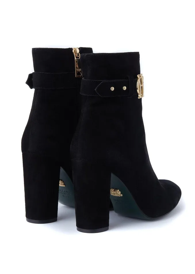 Holland Cooper Mayfair Suede Ankle Boot Black Women Boots Holland Cooper Mayfair Suede Ankle Boot Black Women Boots
