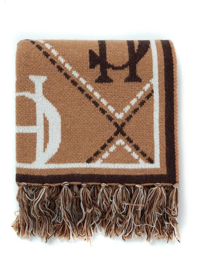 Holland Cooper Monogram Scarf Camel Women Scarves