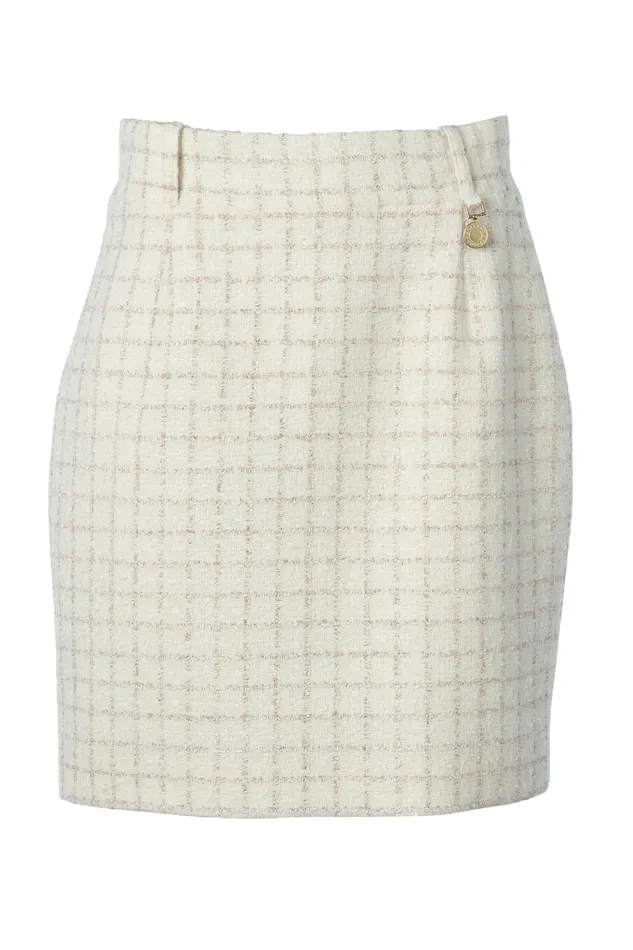 Holland Cooper Regency Skirt Ivory Sparkle Tweed Women Tailoring Holland Cooper Regency Skirt Ivory Sparkle Tweed Women Tailoring