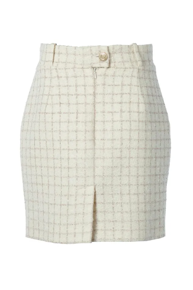 Holland Cooper Regency Skirt Ivory Sparkle Tweed Women Tailoring Holland Cooper Regency Skirt Ivory Sparkle Tweed Women Tailoring