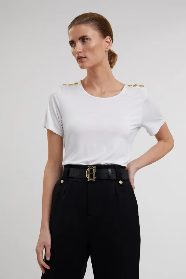 Holland Cooper Relax Fit Crew Neck Tee White Women Tees Holland Cooper Relax Fit Crew Neck Tee White Women Tees