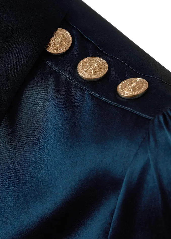 Holland Cooper Silk VNeck Blouse Petrol Blue Women Shirts and Blouses Holland Cooper Silk VNeck Blouse Petrol Blue Women Shirts and Blouses