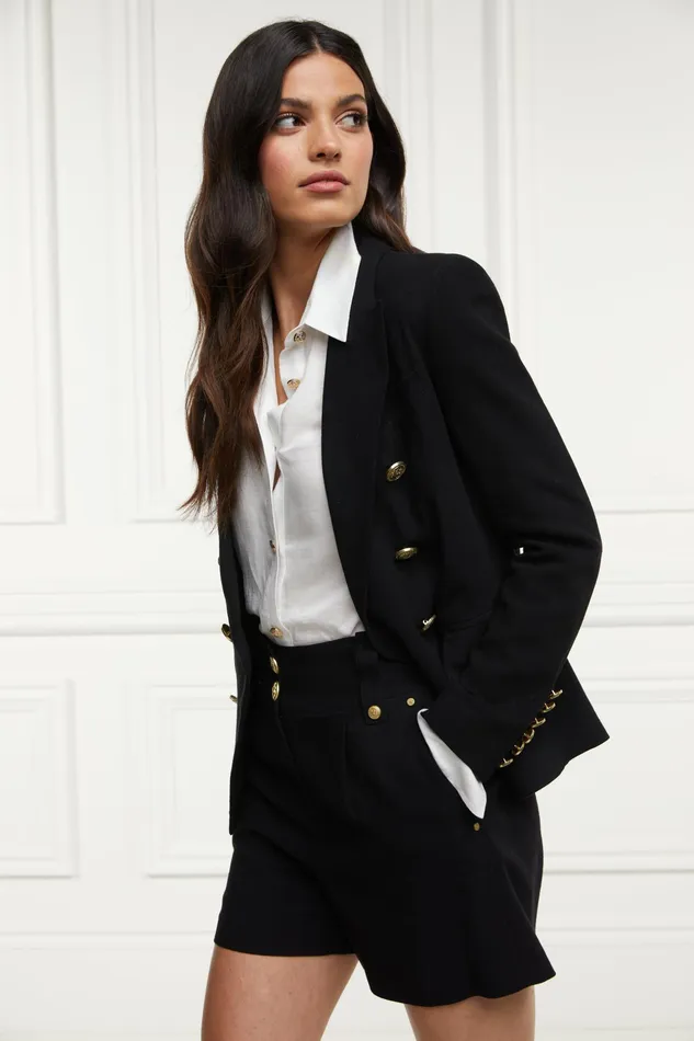 Holland Cooper Tailored Short Black Linen Women Tailoring Holland Cooper Tailored Short Black Linen Women Tailoring