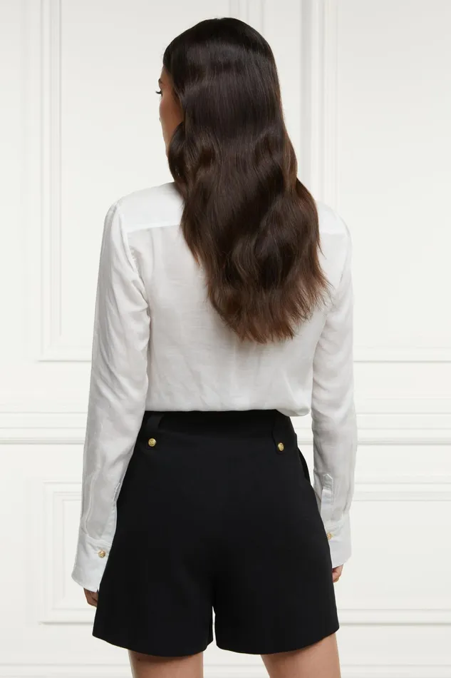 Holland Cooper Tailored Short Black Linen Women Tailoring Holland Cooper Tailored Short Black Linen Women Tailoring
