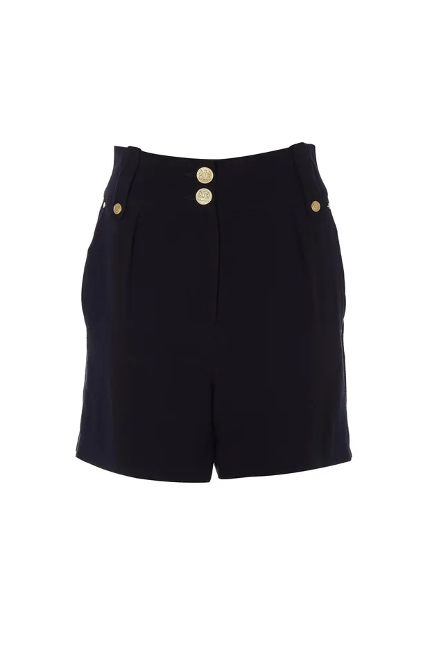 Holland Cooper Tailored Short Black Linen Women Tailoring Holland Cooper Tailored Short Black Linen Women Tailoring