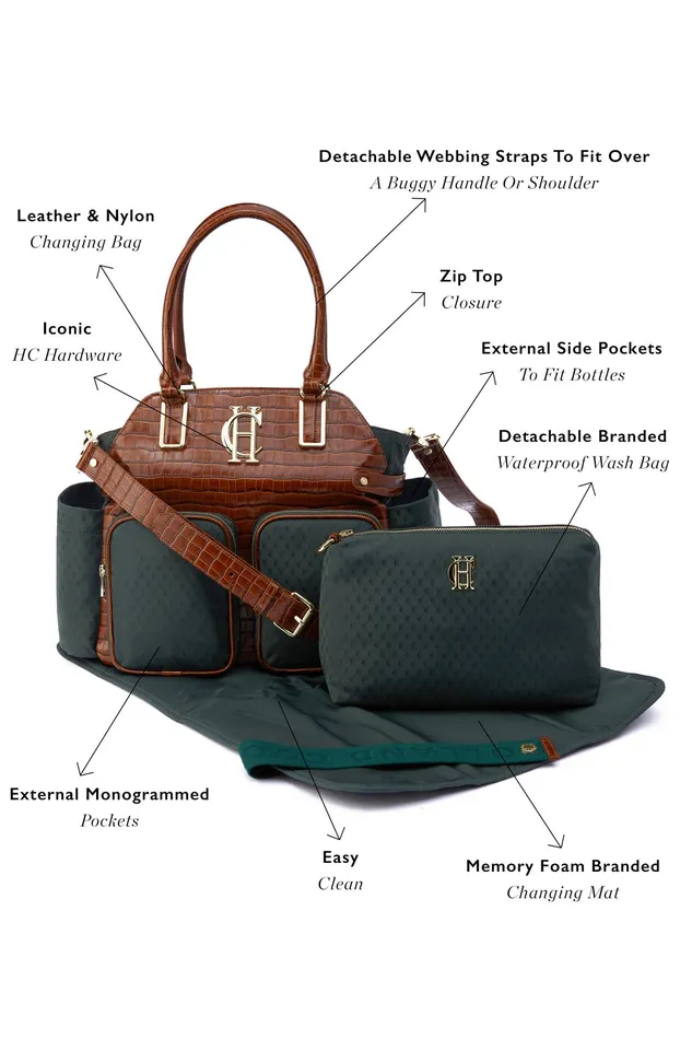 Holland Cooper Thames Changing Bag Racing Green Women Baby Changing Bags