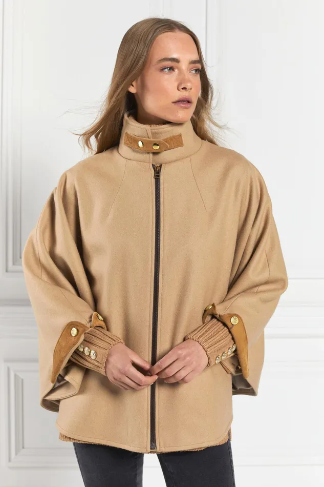 Holland Cooper The Classic Cape Camel Women Capes