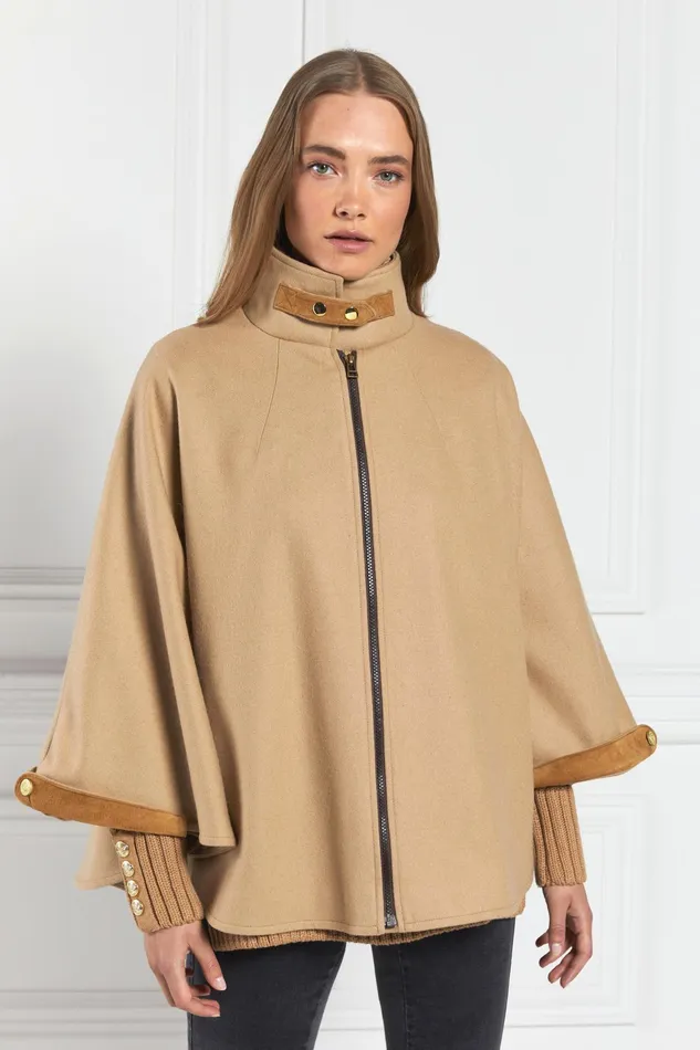 Holland Cooper The Classic Cape Camel Women Capes