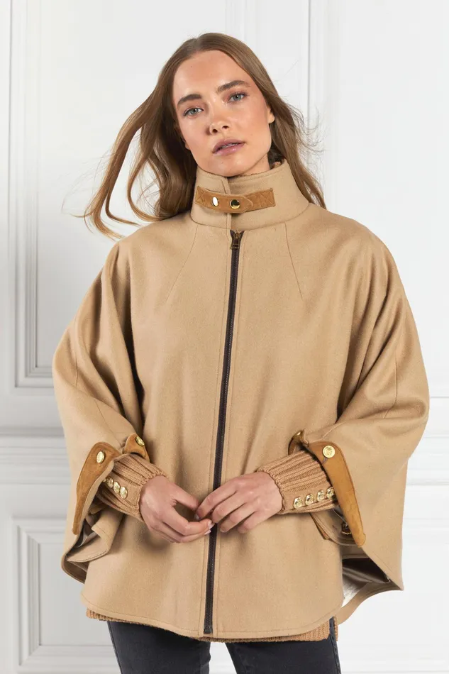Holland Cooper The Classic Cape Camel Women Capes
