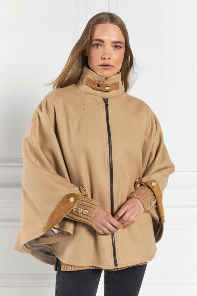 Holland Cooper The Classic Cape Camel Women Capes