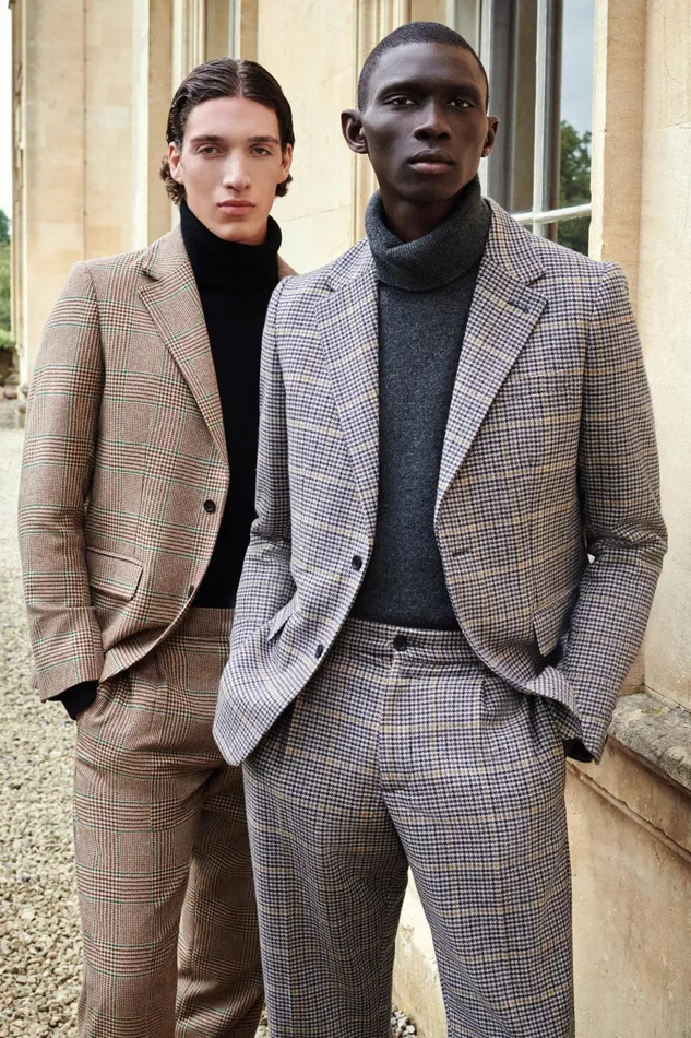 Holland Cooper The Classic Trouser Clarence Check Forest Men Tailored Trousers Holland Cooper The Classic Trouser Clarence Check Forest Men Tailored Trousers