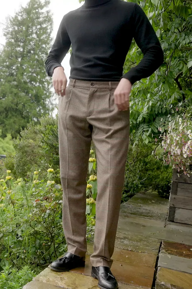 Holland Cooper The Classic Trouser Clarence Check Forest Men Tailored Trousers Holland Cooper The Classic Trouser Clarence Check Forest Men Tailored Trousers
