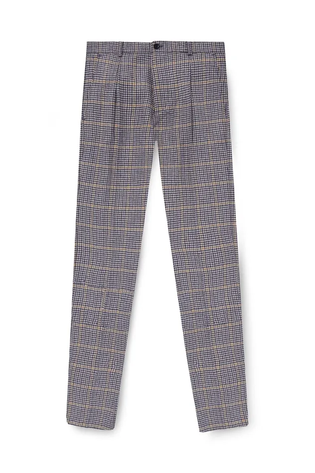 Holland Cooper The Classic Trouser Prince Of Wales Navy Men Tailored Trousers Holland Cooper The Classic Trouser Prince Of Wales Navy Men Tailored Trousers