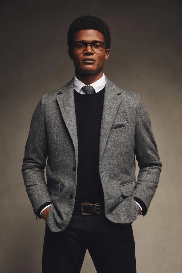 Holland Cooper The Single Breasted Blazer Mono Herringbone Men Blazers