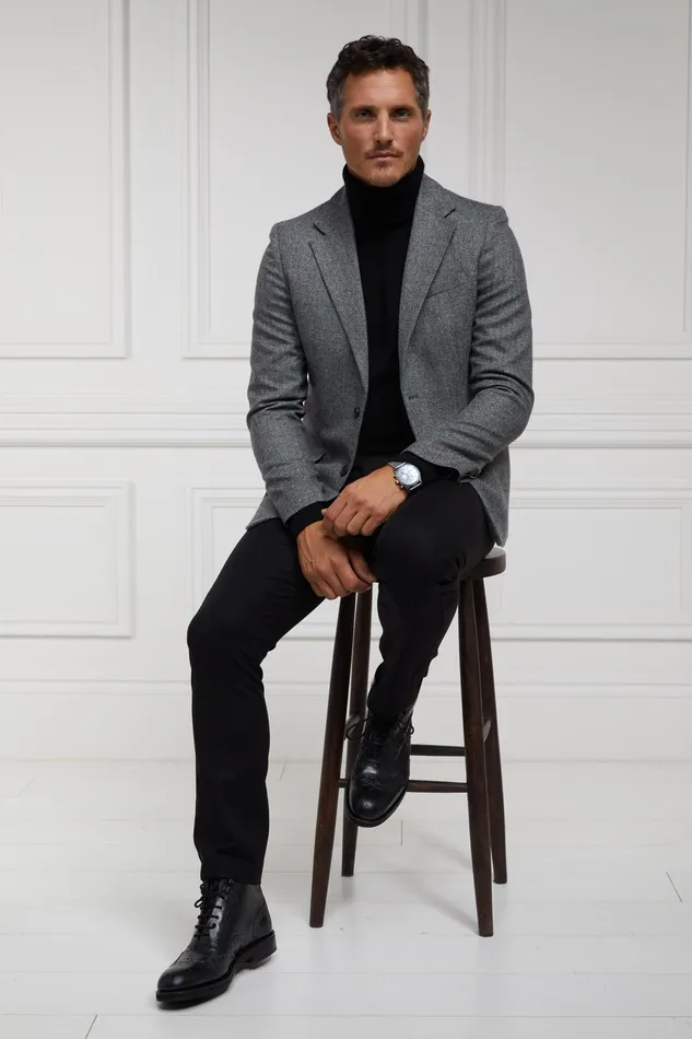 Holland Cooper The Single Breasted Blazer Mono Herringbone Men Blazers Holland Cooper The Single Breasted Blazer Mono Herringbone Men Blazers